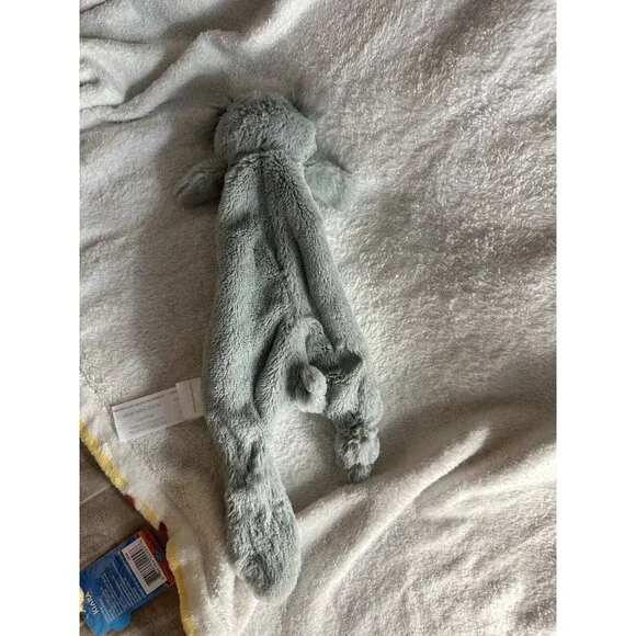 ANIMAL ADVENTURE OWL SECURITY Blanket‎ 14” Gray Plush Grey Lovey Furry Read - Picture 9 of 11